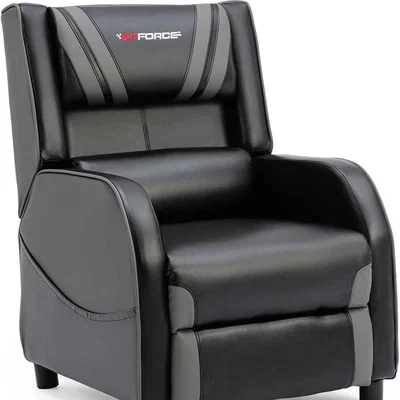 The Range Ranger X Faux Leather Gaming Seat Recliner Armchair - Blue