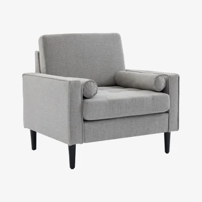 The Range Mid-Century Single Sofa Armchair with cushion - Grey