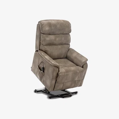 The Range Buckingham Electric Rise Recliner Leather Air Riser Armchair - Stone