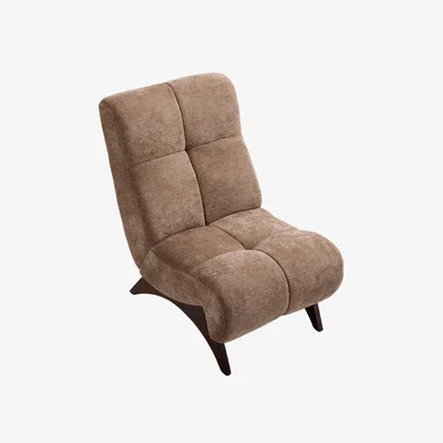 The Range Chenille Upholstered Lounge Chair - Brown