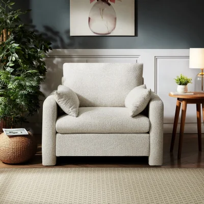 The Range Shorewood Fabric Armchair - Beige
