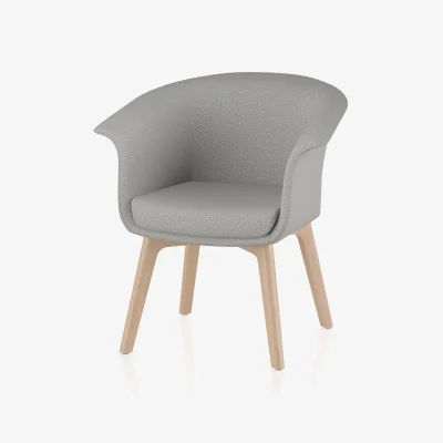 The Range Gusto Wooden Leg Armchair   - Grey