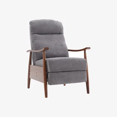 The Range Modern Fabric Manual Recliner Armchair - Grey