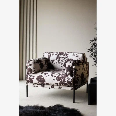 Rockett St George Cowhide Patterned Armchair