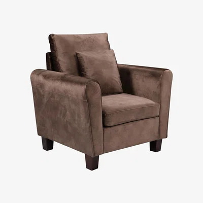 The Range Brushed Velvet Sofa Suite - Brown / 3 Seater, 2 Seater and Chair