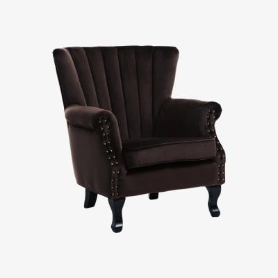 The Range Velvet European Palace Style Armchair - Brown