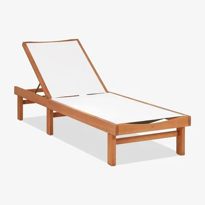 The Range 5-Postion Patio Chaise Lounge Chair - White