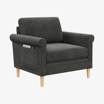The Range Fabric Accent Armchair - Grey