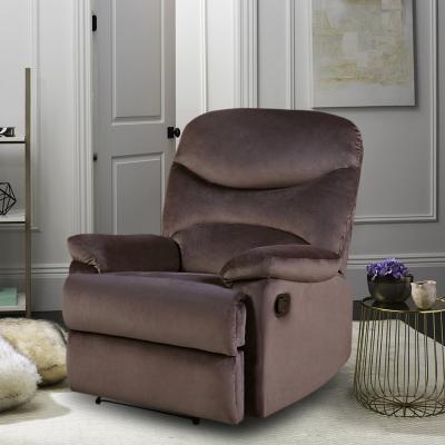 The Range Velvet Recliner Sofa Armchair - Brown