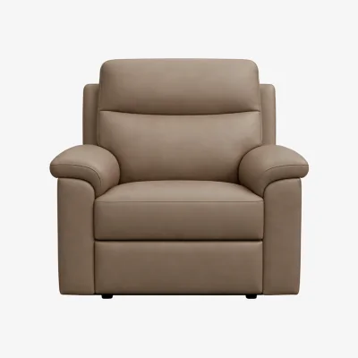 The Range Marlowe Real Leather Power Recliner Armchair with USB Charging - Taupe