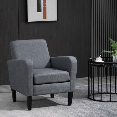The Range Curved Armchair Seat with Thick Cushion - Grey