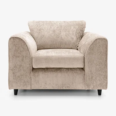 The Range Harriet Crushed Chenille Armchair Chair  - Cream