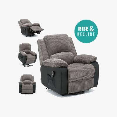 The Range NOSTANA Jumbo Cord Electric Rise Recliner Armchair  - Grey