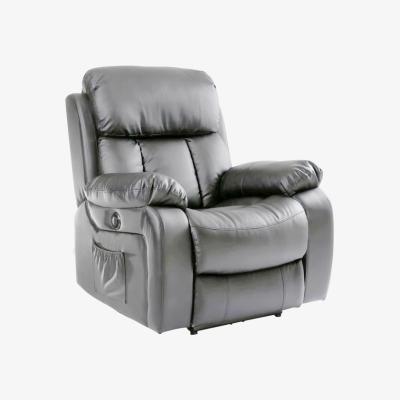 The Range CASPER Electric Heated Leather Massage Recliner Armchair - Grey