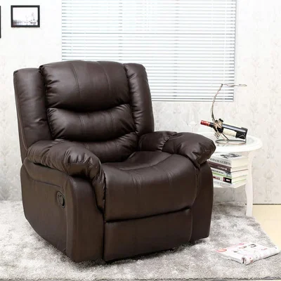 The Range Seattle Leather Recliner Armchair - Brown