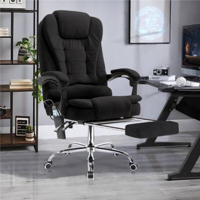 The Range Neo Gaming Computer Recliner Massage Chair With Footrest - Black Fabric