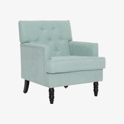 The Range Fabric Modern Armchair - Light Blue