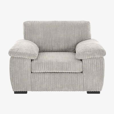 The Range Amara Modern Jumbo Cord Armchair - Cream