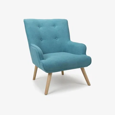 The Range Cinema Chenille Effect Turquoise Blue Armchair