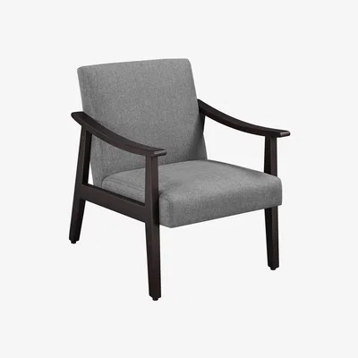 The Range Fabric Accent Armchair with Rubber Wood Legs - Dark Grey
