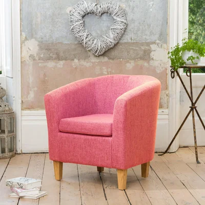 The Range Alderwood 68cm Wide Fabric Tub Chair Armchair - Pink