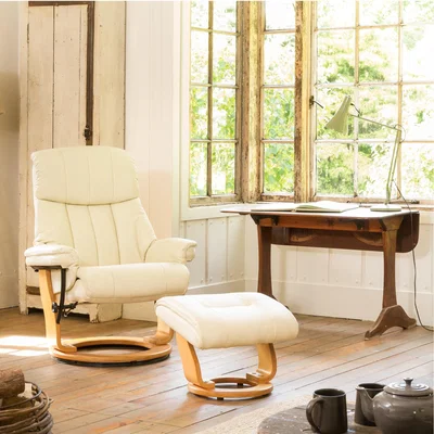 The Range Andover Swivel Recliner - White