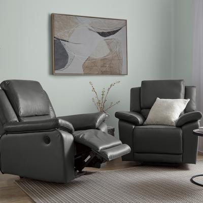 The Range Sorrento Power Leather Recliner Chair Grey - Grey Leather