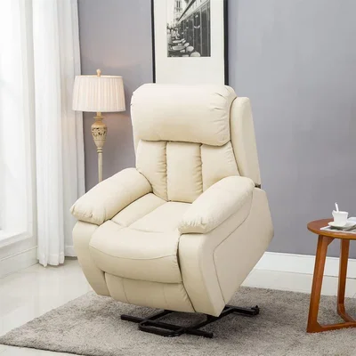 The Range Chester Electric Rise Leather Recliner Power Armchair  - Cream