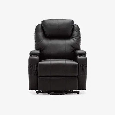 The Range Cinemo Dual Motor Riser Recliner Bonded Leather Armchair - Black