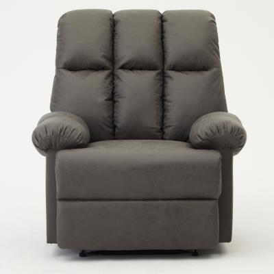 The Range Archer Recliner Armchair Grey Faux Leather High Back  - Grey