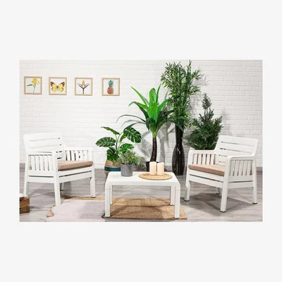 The Range Lara Outdoor Armchair Set - White