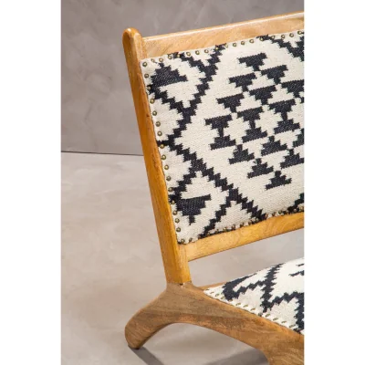 The Range Cefena Berber Style Lounge Chair - Black