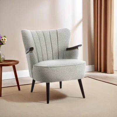 The Range Hampstead Taupe Fabric Armchair - Grey
