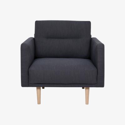 The Range Larvik Oak Leg Armchair - Anthracite