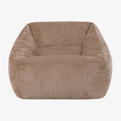 The Range Giant Cord Armchair Bean Bag - Mocha Brown