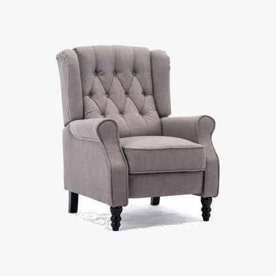 The Range ALTHROP Wing Back Recliner Armchair  - Grey Linen / LINEN
