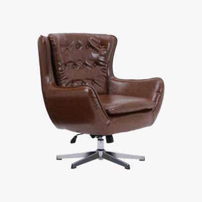 The Range Leather Swivel Leather Office Armchair - Brown