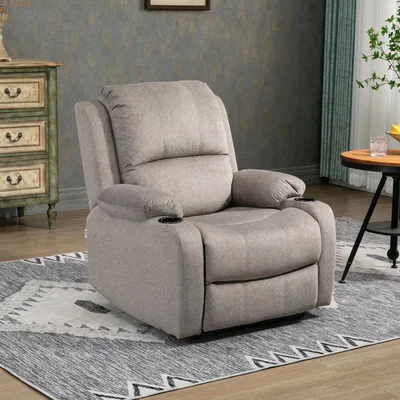The Range Recliner Armchair with Leg Rest, Cup Holder, for Home Living Room - Brown