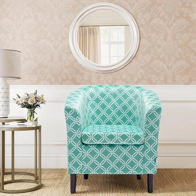 The Range Upholstered Fabric Armchair Tiffany Blue Flower - Turquoise