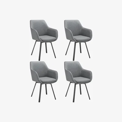 The Range Dining Chair Alicon - Padded Swivel Armchair, Large Backrest - Anthracite / 4