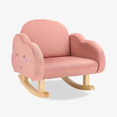 The Range Toddler Upholstered Armchair with Anti-tipping Design - Plush Pink