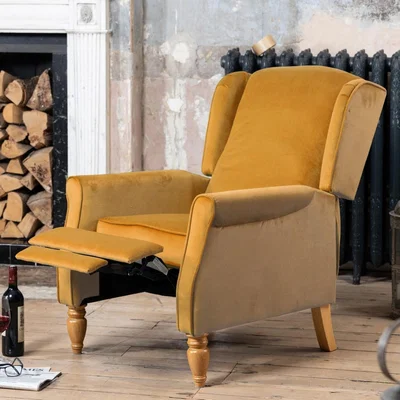 The Range Barksdale Recliner Armchair - Yellow