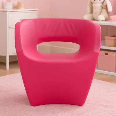 The Range Aldo Hot Pink Faux Leather Armchair - Pink