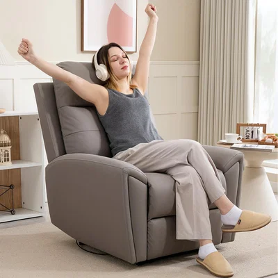 The Range HOMCOM Recliner Armchair Manual Reclining Chair for Living Room - Grey