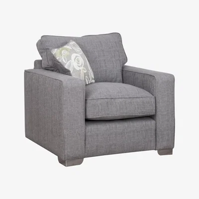 The Range New York Armchair - Barley Silver / Camelia Winter