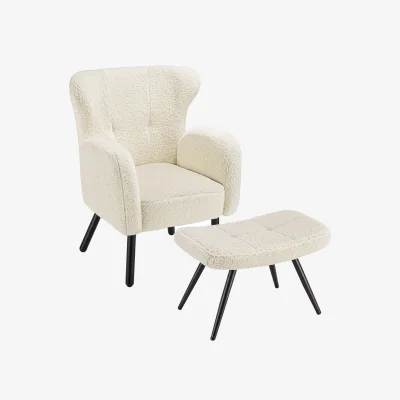 The Range Armchair with ottoman Vänersborg - Black - Black