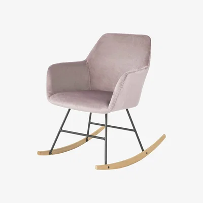 The Range Velvet Armchair - Wood and steel