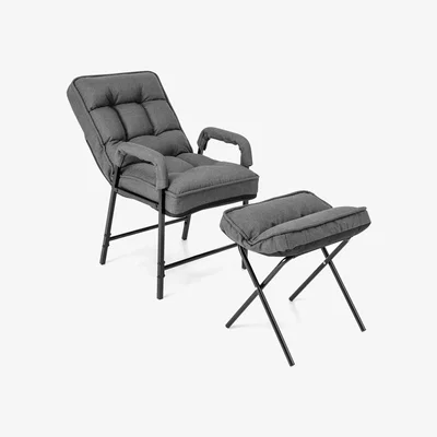 The Range Upholstered Lounge Armchair Accent Chair - Grey