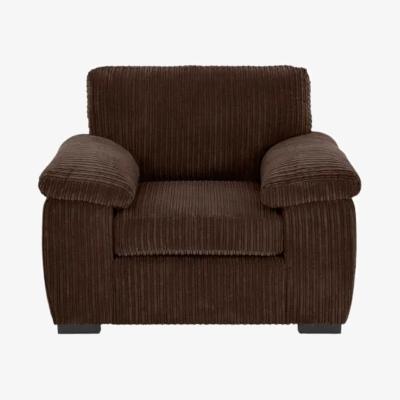 The Range Capri Jumbo Cord Armchair - Chocolate