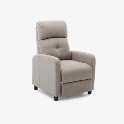 The Range Milton Modern Fabric Pushback Recliner Armchair - Pumice